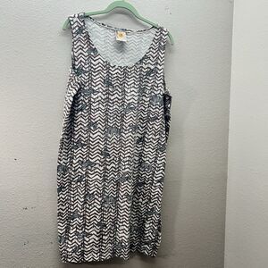 Vintage Chico's Southwestern Dress Zebras Tribal Bohemian Boho Shift Safari SZ L